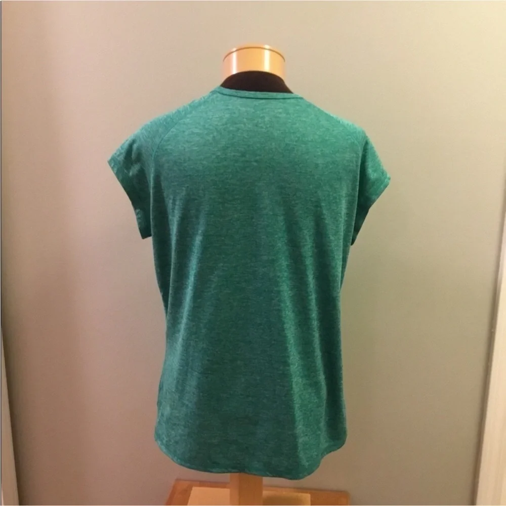 Champion Duodry short sleeve athletic tee Womans size XL green & gray - Picture 11 of 16